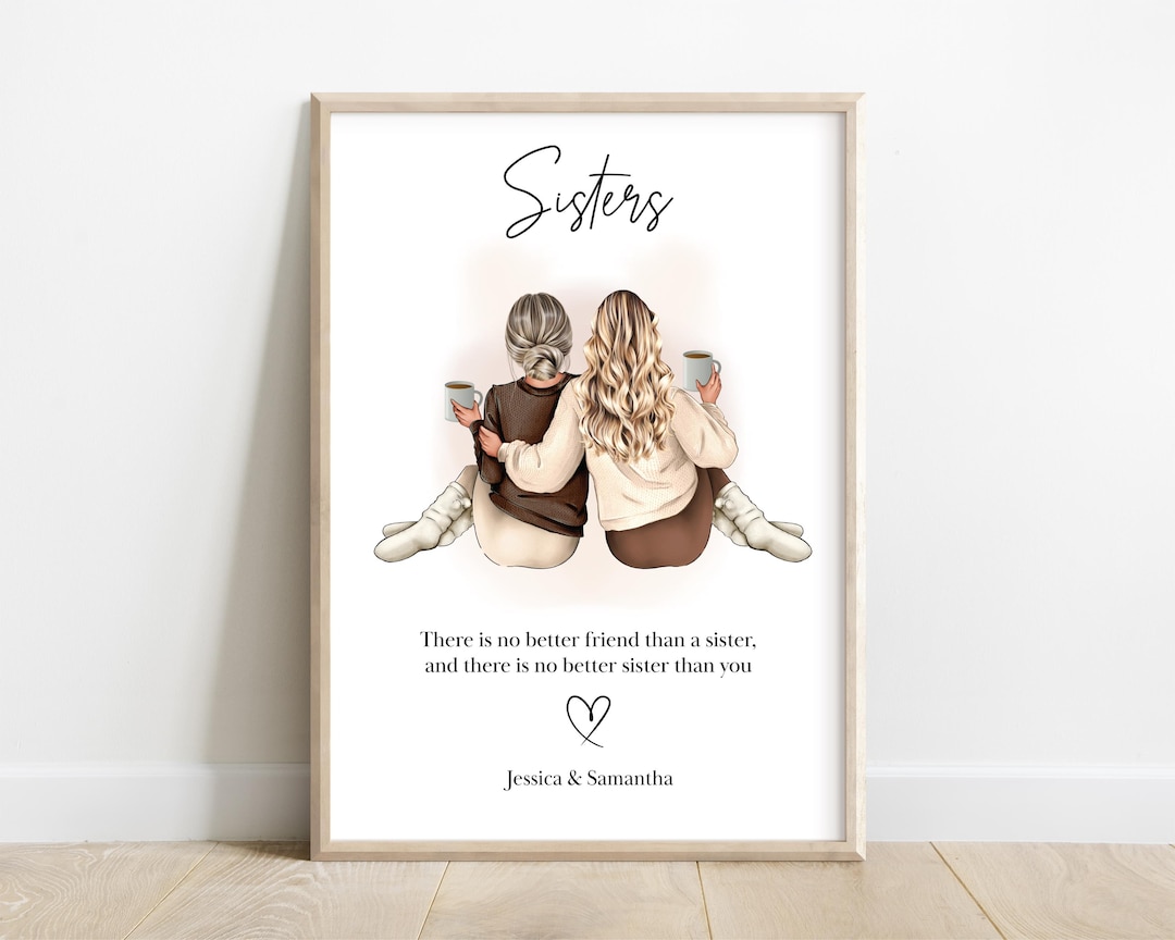 Personalised Gift for Your Sister - Choose Your Quote, Print for ...