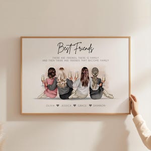 Personalised gift for your Friendship group - Best Friend Gift, Best Friend Print, Gift for Her, Gift for Friends, Xmas Gift for friends