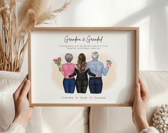 Personalised Grandparents gift, Grandparent Print, Gift From Grandchildren, Mothers Day, Fathers Day, Grandparents Christmas gift