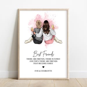 Personalised gift for your best friend - choose your quote, Print for best friends, Xmas Gift for friends, best friend print, Christmas gift