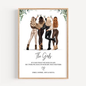 Friendship group print,  Personalised gift for your best friends, Print for best friends, best friend print, Christmas gift, Group Print