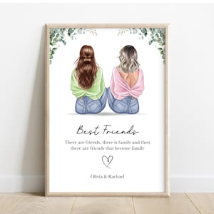Personalised gift for your best friend - choose your quote, Print for best friends, Xmas Gift for friends, best friend print, Christmas gift