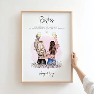 Personalised gift for your best friend - choose your quote, Print for best friends, Xmas Gift for friends, best friend print, Christmas gift