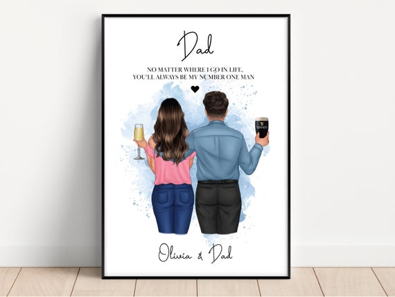 Dad gift, daughter gift, Dad birthday gift, Fathers Day Gift, Gift for Dad, Dad Print, Fatherr gift, Father daughter gift, unframed print