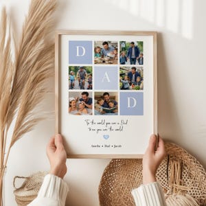 Personalised Dad Photo Print, Custom Photo Gift for Dad, Father’s Day Gift from Kids, Printable Keepsake, Birthday or Christmas Gift for Him image 2