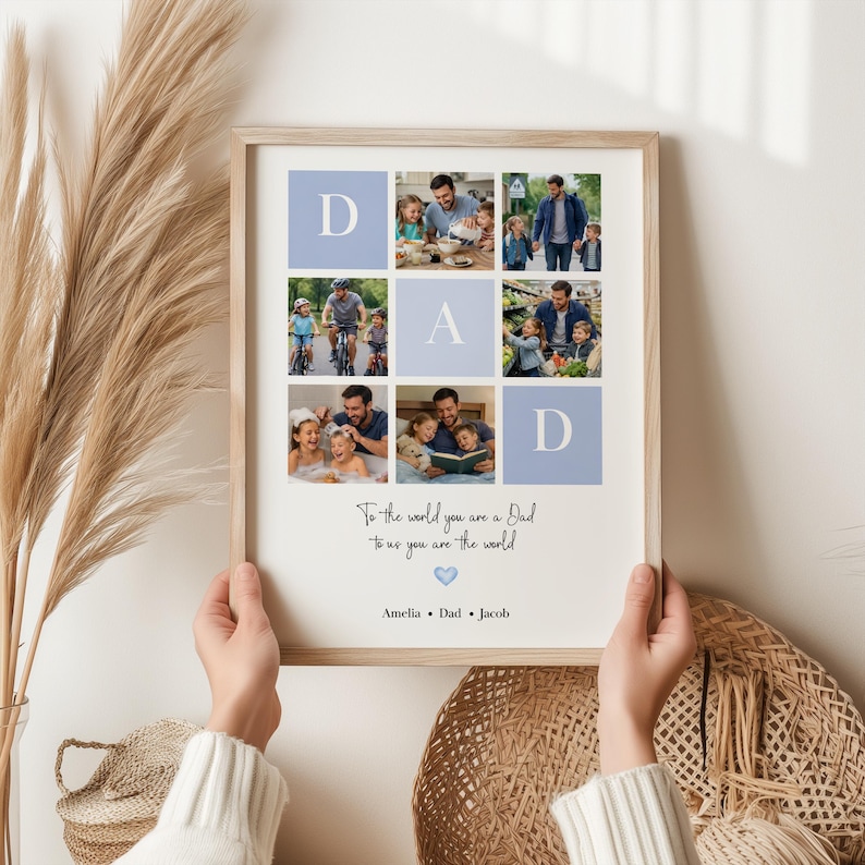 Personalised Dad Photo Print, Custom Photo Gift for Dad, Father’s Day Gift from Kids, Printable Keepsake, Birthday or Christmas Gift for Him image 2