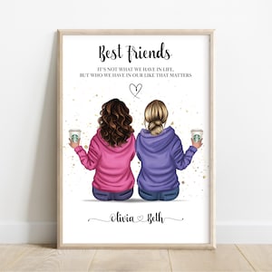 Personalised gift for your best friend, choose your quote, Print for best friends, Xmas Gift for friends, best friend print, Christmas gift