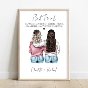 Personalised gift for your best friend - choose your quote, Print for best friends, Xmas Gift for friends, best friend print, Christmas gift