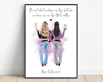 Personalised gift for your best friend - choose your quote, Print for best friends, Xmas Gift for friends, best friend print, Christmas gift