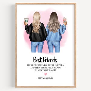 Personalised gift for your best friend - choose your quote, Print for best friends, Xmas Gift for friends, best friend print, Christmas gift