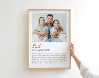 Dad Definition Print, Father's day gift, Dad Birthday, Dad Gift, Gift for Dad, Dad Wall art, Definition print, Best Dad, Dad son daughter