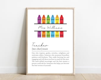Personalised teacher print, teacher appreciation gift, teacher gift, thank you teacher, class of 2025, End of school year gift, class gift