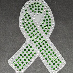 Rhinestone Transplant Decal | Organ Transplant Ribbon | Transplant Awareness Ribbon | Awareness Decal