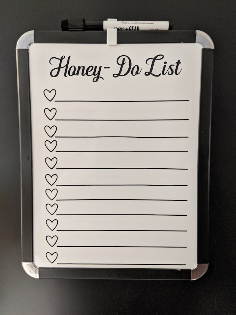 To Do List Honey Do List Grocery List Git 'er Done Dry Erase Etsy