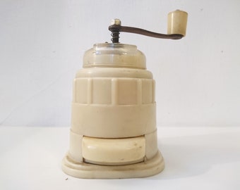 Vintage Retro Bakelite Coffee Grinder, Hungary Europe, 60s - 70s