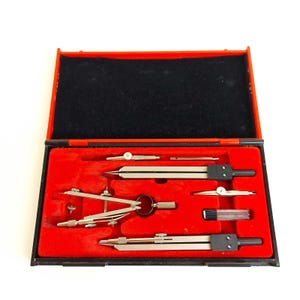 Vintage Koh-I-Noor KIN Technical Drafting Compass Set -PLEASE READ!