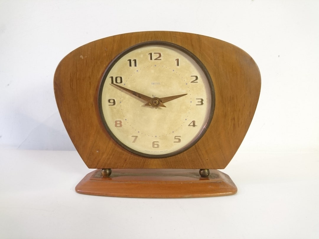 Vintage Wooden Art Deco Style SMITHS Shelf Clock Made in Etsy