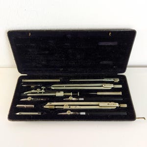 Antique E.O. RICHTER VI.P. Technical Drafting Compass Set Germany Pre-1940s?