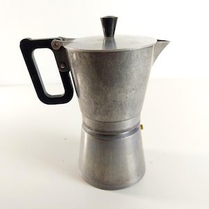 Vintage stove top espresso coffee maker Moka Pot, 4 cups, c.1970s Hungary