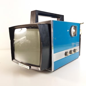 Vintage Mini Television CRT Tv Space Age Design - Electronica VL-100 1970s USSR - Not Working!