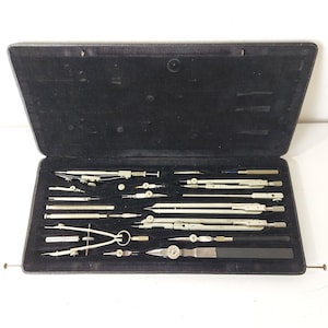 Antique Technical Drafting Set - Wichmann 4909 Germany cca 1930s