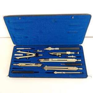 Vintage technische tekening tekenset Richter Kopernikus IX Duitsland jaren 1970