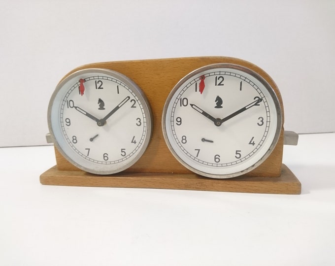 MOM Chess Clock Vintage Art Deco Style Hungary 1950s 60s Etsy