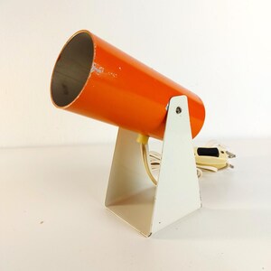 Vintage Desk Lamp Space Age Minimalist Design 1970s Orange