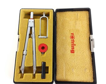 Kit d'outils de dessin Riefler boussole et diviseur avec étui