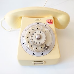 Vintage Phone Retro Rotary Dial Telephone Telefongyár Hungary Europe 1970s