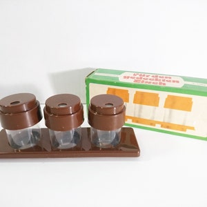 Vintage Retro Plastic Salt & Pepper Saker. Spices Shaker Set 1970s 80s Germany
