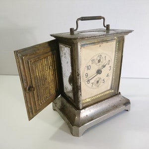 Antique JUNGHANS Travel Alarm Clock 1920s Germany - Not Working! Please Read