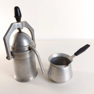 Vintage Manual Espresso Coffee Maker, 4 cups, Ideal for Camping, Hiking