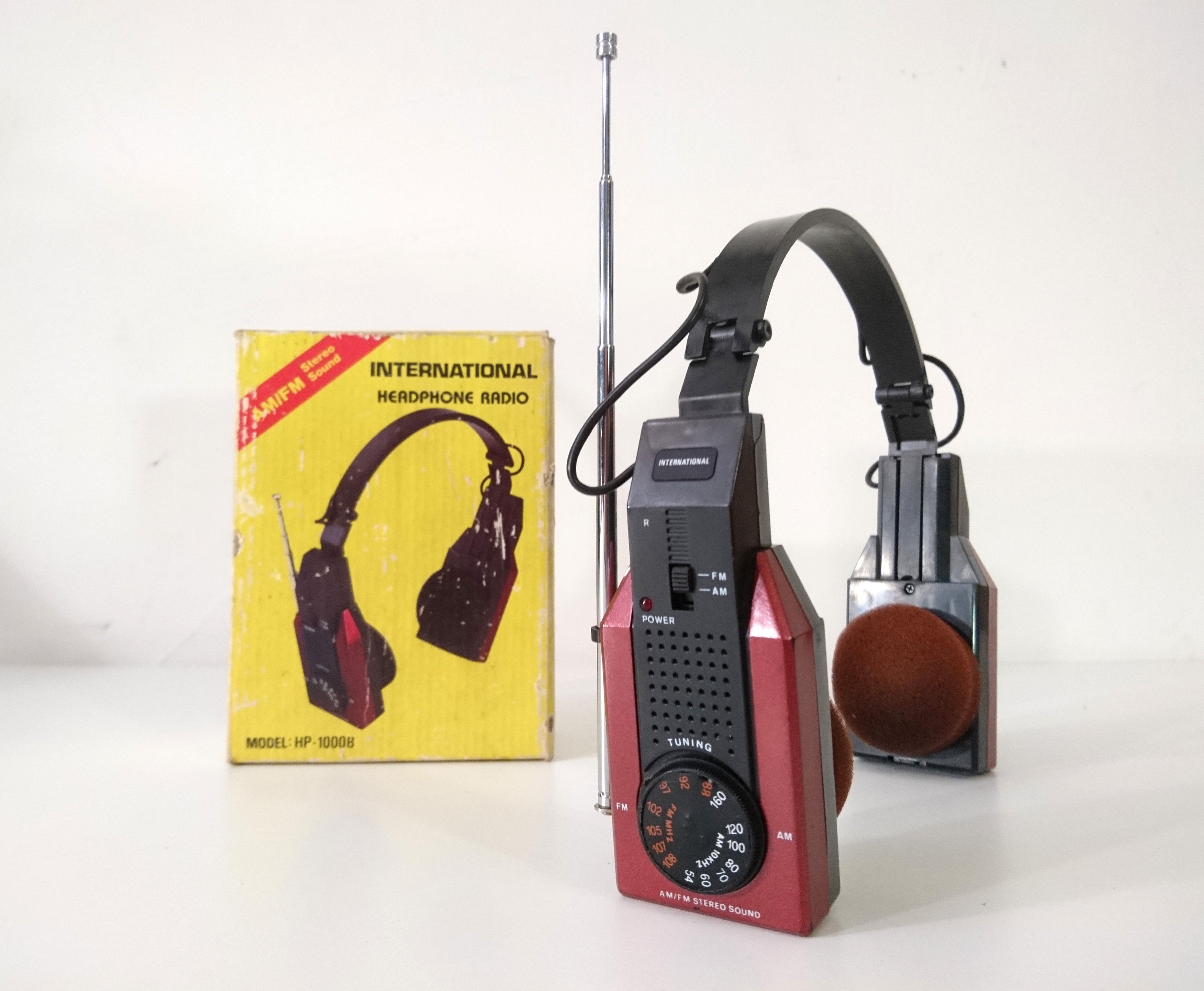 AURICULARES - CASCOS CON RADIO VINTAGE. AÑOS 80