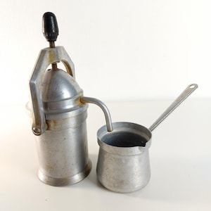 Vintage Stovetop Espresso Coffee Maker, 4 cups, Ideal for Camping c.1960s