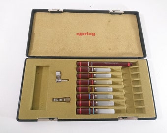 Vintage rOtring Technisches Zeichenstift-Set – Deutschland 1980er Jahre