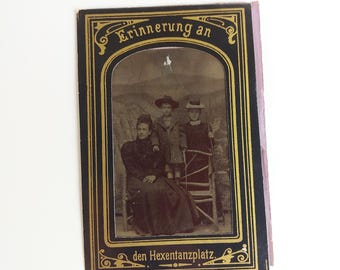 Antica fotografia vittoriana su lastra di stagno (ferrotipo) risalente al 1890 circa, Germania.