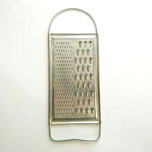 Vintage Metal Cheese Grater - Poland 1970s - Marked: Krakow