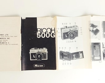 Vintage Ricoh 500 Rangefinder Camera With Auxiliary Lens Set