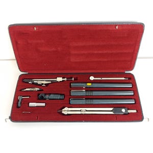 Vintage ritverktygsset med Richter Compass Markant tekniska pennor - Tyskland