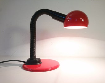 BRILLIANT 35047 Gooseneck Vintage Design Desk Lamp Red 1990s Germany
