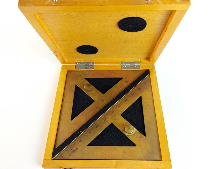 Vintage Brass Triangle Scale Map Ruler Cartography MOM Hungary 1940s - Etsy