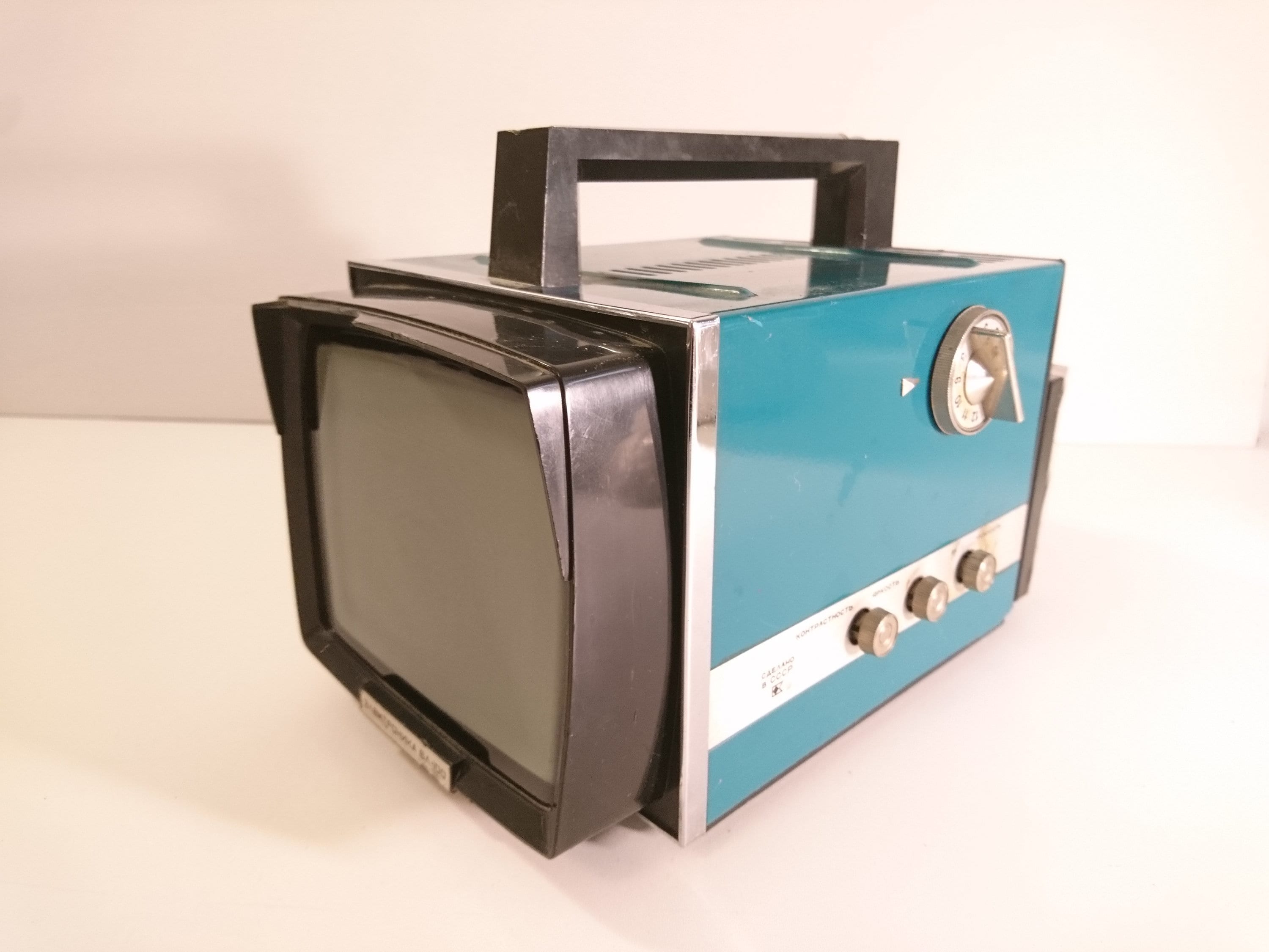 Mini televisor CRT en blanco y negro, Astra junior 2 televisión