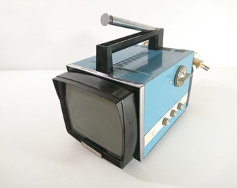 Vintage Mini TV Retro CRT Televisie Space Age Design USSR jaren 1970