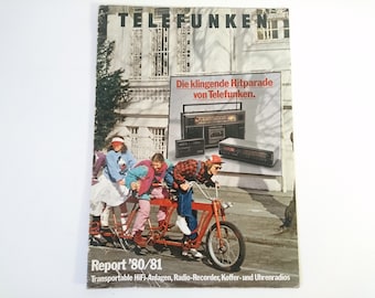 Telefunken Brochure of Radios, Stereos, Bajazzo, Gavotte Etc. 1980s Germany