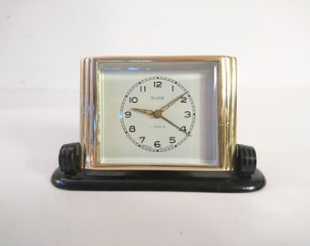 SLAVA II Jewels Art Deco Desk Clock - Made in USSR 1960s - Not working. For Repair.