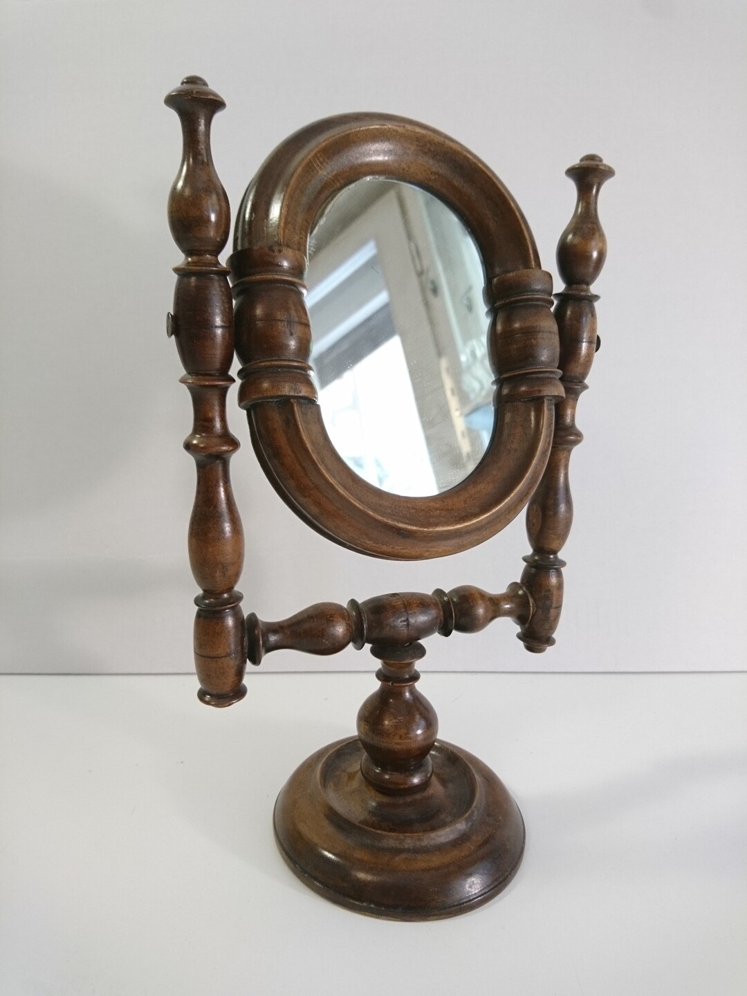 Antique Wooden Shaving Mirror 1920s Etsy