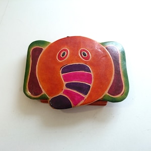 Vintage Miniature Coin Wallet Cute Elephant Shape - Hungary, Europe 1990s