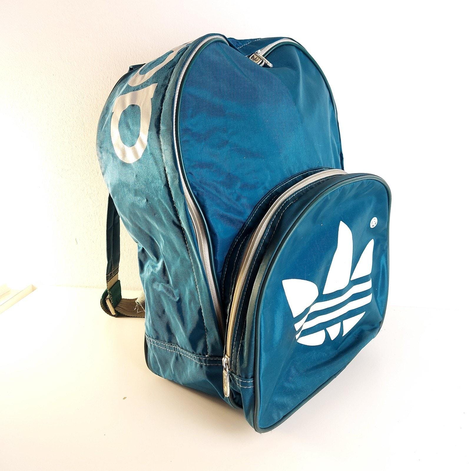 Vintage Adidas Trefoil Backpack Blue 1990s Oldschool Retro - Etsy