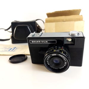 Vintage VILIA Analog Film Camera, Triplet 69‑3 Lens, 35mm Film, 1970s USSR
